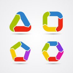 Modern vector circle arrows for info graphic