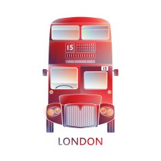 London symbol - Red bus icon Modern design