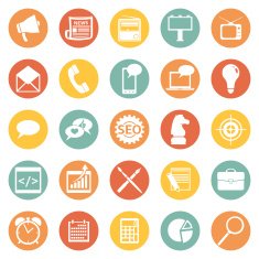 Vector Set of Advertising Icons N18