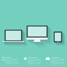 Flat abstract background with web icons Interface symbols Cloud computing N56