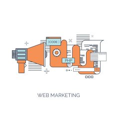Vector illustration Flat computing background Programming coding Web development and N52