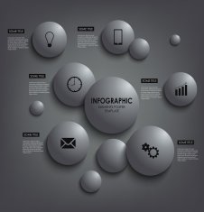 Abstract info graphic round element poster template