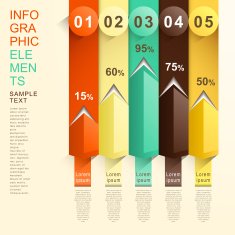 abstract bar chart infographics N19