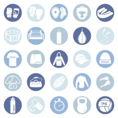 Vector Set of Mix Martial Arts Icons N7