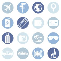 Vector Set of Travel and Vacation Icons N9