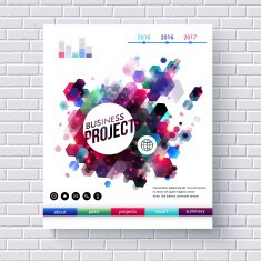 Business Project Web Template on White Brick Wall