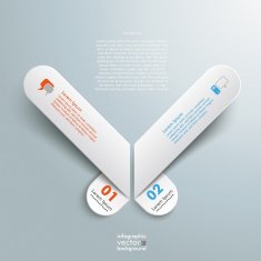 2 White Round Banners