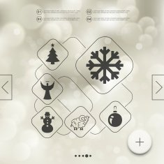 Christmas infographic with unfocused background N181