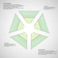 Pentagon from five separate parts