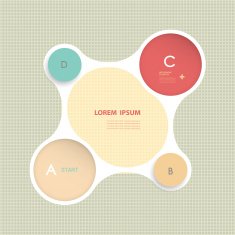 Simple Infographics elements design template N7