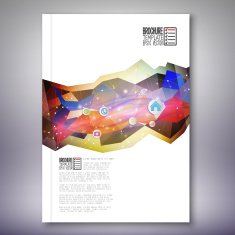 Infographic with colored circles triangle design background Brochure flyer or N2