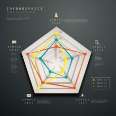 abstract radar chart infographics N2