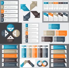 Big Set of Infographic Banner Templates for Your Business Vector N33