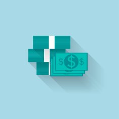 Flat web icon Paper money N3