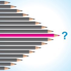 Pencil question mark on background - Illustration N2