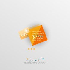 Glossy paper style geometric abstract infographic design N206