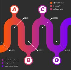 Timeline infographics template with gradient