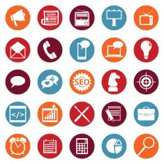 Vector Set of Advertising Icons N20