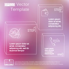 Vector subtle elements of infographics Thin style On blur background N2