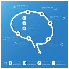 Brain Shape Business And Medical Infographic Design Template N2