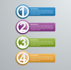 Abstract creative numbered infographic