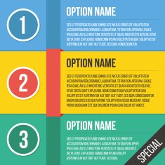 Abstract number options banner template