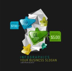 Vector fresh business abstract infographic N254