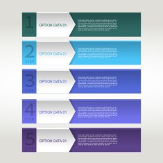 Colorful banner ribbon Element for infographic N7