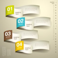 abstract 3d paper infographics N84