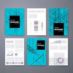 Design Template Set for Web Mail Brochures Mobile Technology App N8