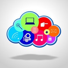 Cloud computing clip-art illustration N5
