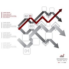 Modern Arrows Infographics Design Template N7