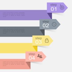 Vector colorful info graphics for your business presentations N344