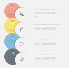 Vector colorful info graphics for your business presentations N345