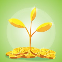 Tree Gold coin cartoon vector N2