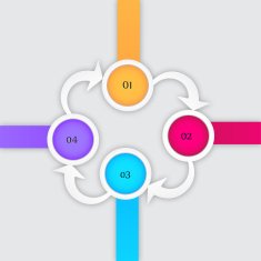 Business infographic layout with arrow