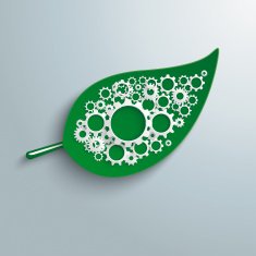 Big Green Leave Gears Infographic