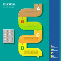 vector abstract 3d paper infographics N68