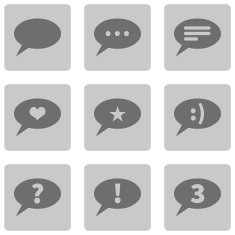 Vector Set of Bubbles Icons with Different Concepts N6