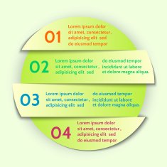 Vector abstract round list infographic element