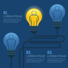Light bulb with people business social connection concept Vector illustration N2