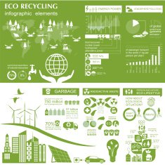 Environment ecology infographic elements Environmental risks N62