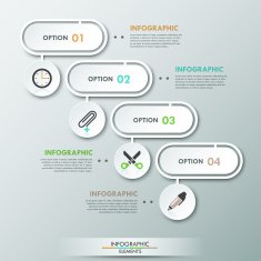 Modern infographic option banner N80
