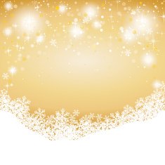 Snow And Stars Golden Background