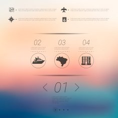 tourism infographic with unfocused background N18