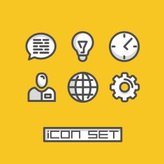 Icons set business office N2