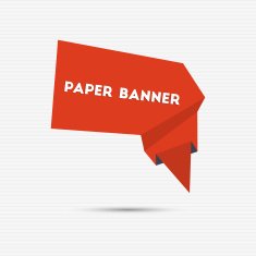 Abstract colorful paper banner N6