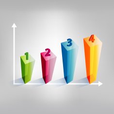 Example of cube chart Infographics element N5