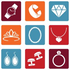Vector Set of Jewellery Icons N4
