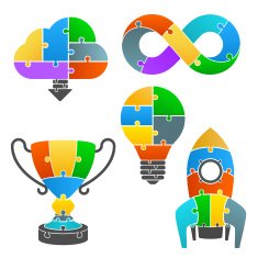 Set icons of the puzzle N2